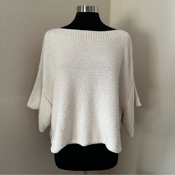 Anthropologie Ronita Sweater Tee Ivory Size M - Picture 3 of 15